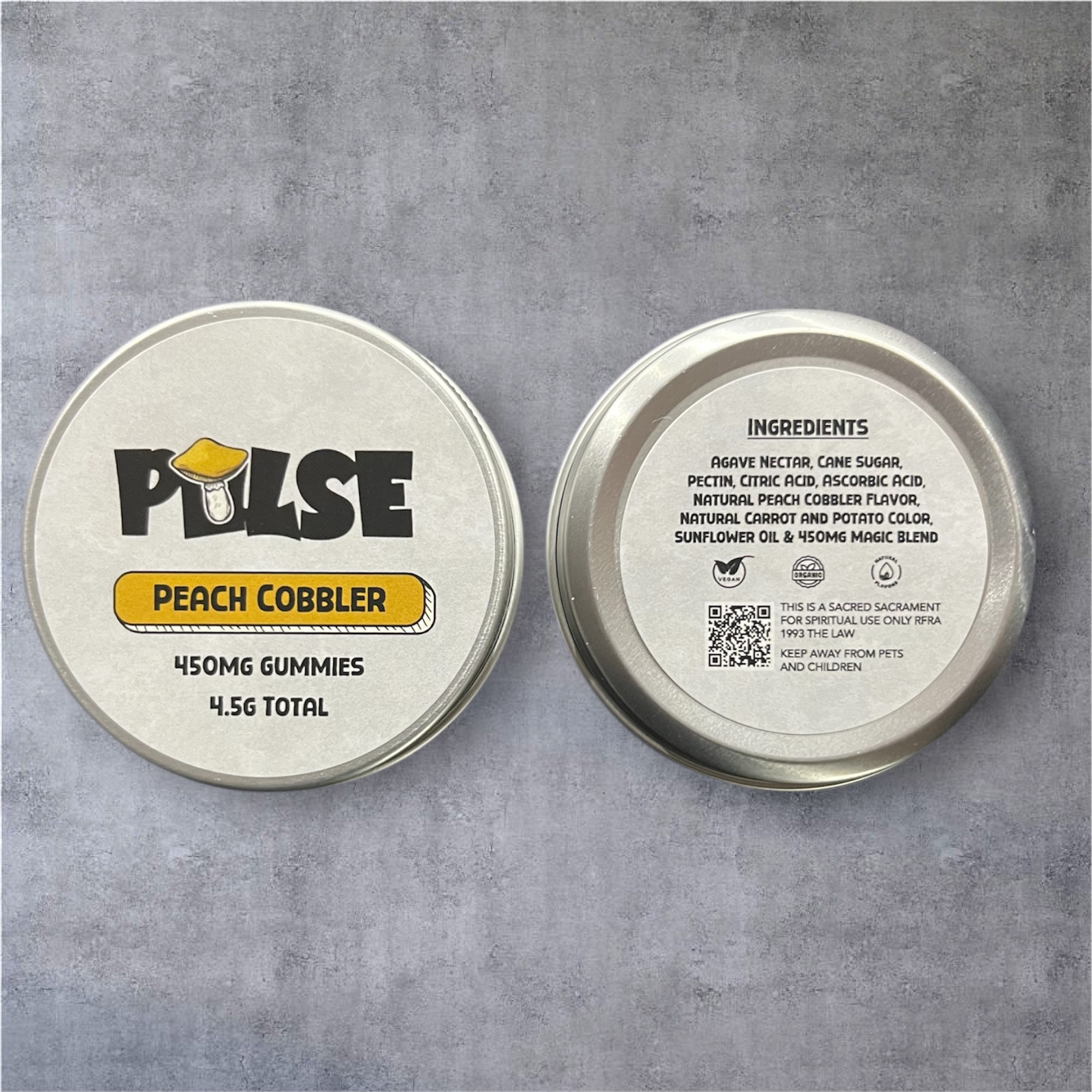 Pulse Mushroom Gummies 450mg each / 4.5g